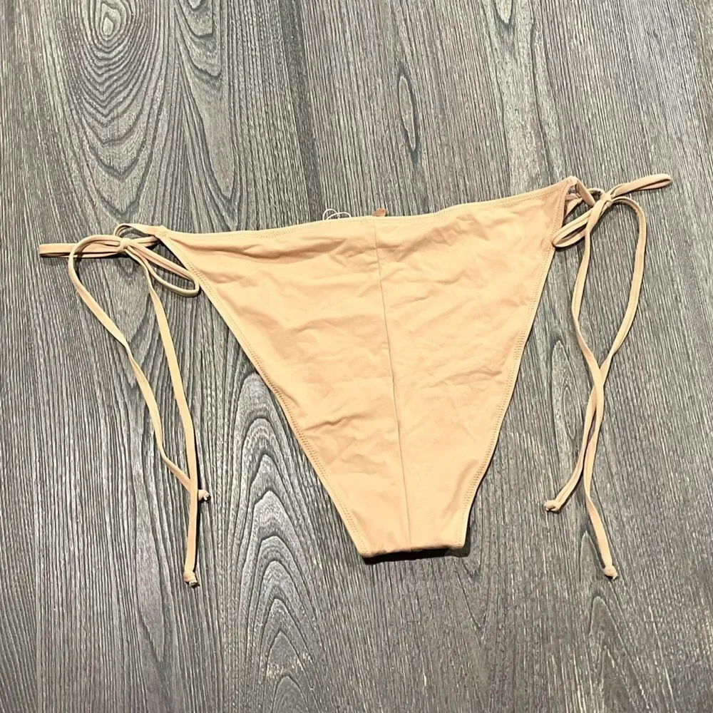 NWT Skims Recycled Swim Low Rise Tie Bikini Bottom Dipped Front Ochre Size 4X